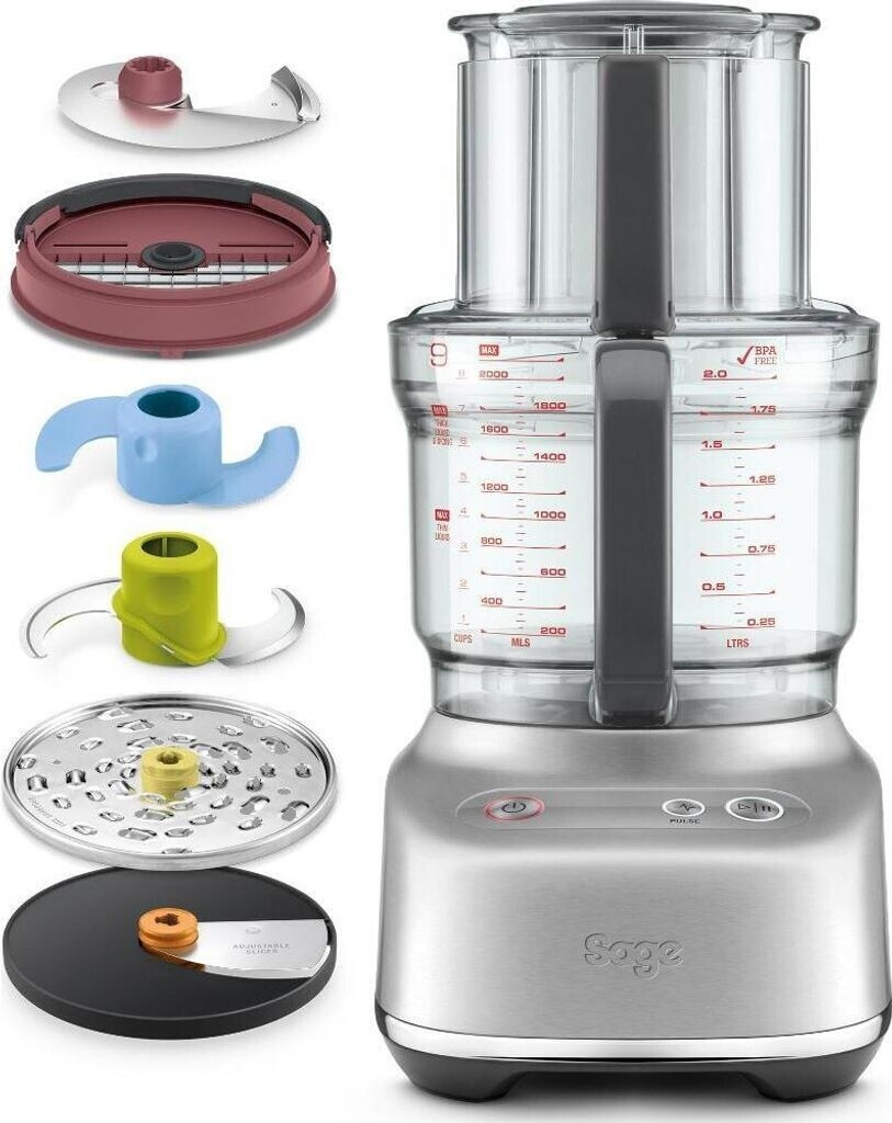 غذا ساز سیج انگلستان مدل Sage the Paradice 9 (SFP638BSS2FEU1) silber — چندکاره با کیت دایسینگ دقیق